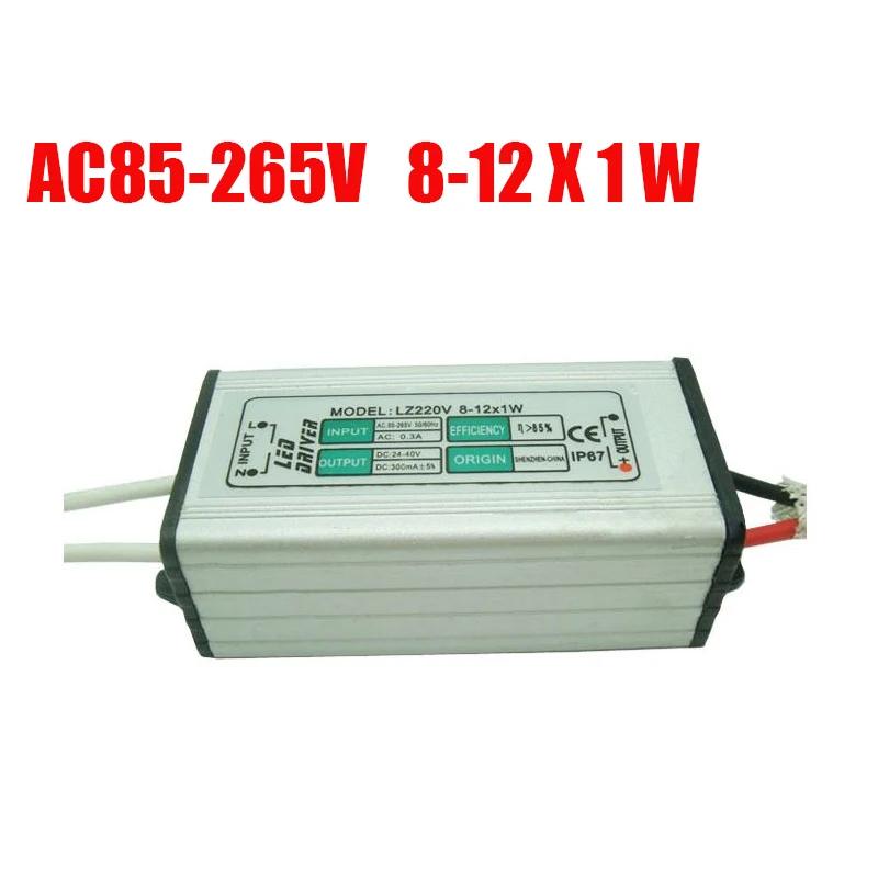 2PCS  LED ̹ AC85-265V 8-12X1W   ġ LED  Ʈ Ʈ ߿ led Ʈ